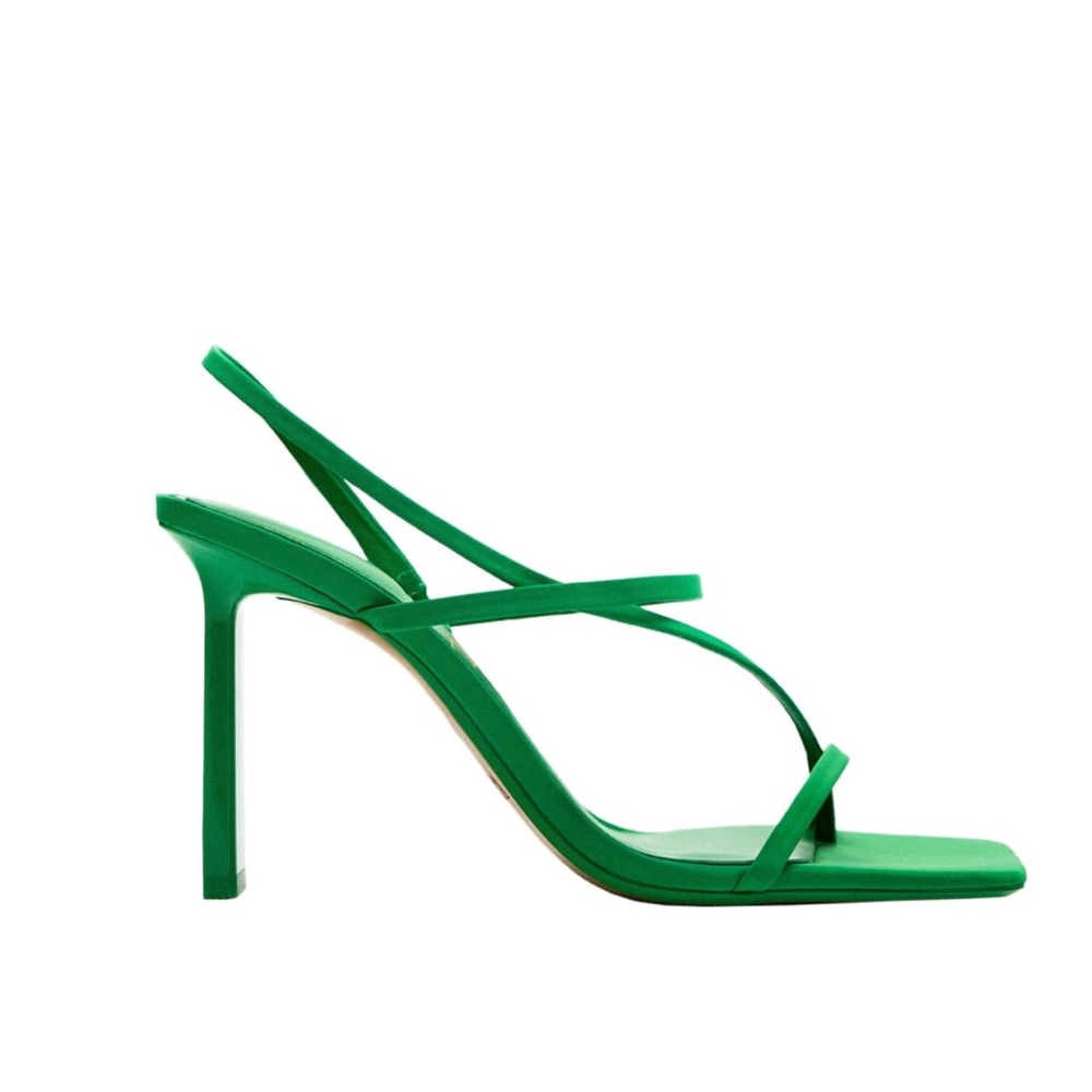 Zara Green Strappy Heels